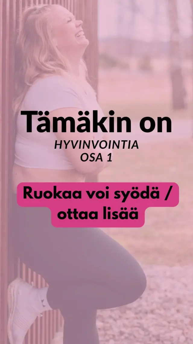 Nälkä ei kysy, oliko annos jo “sopivan kokoinen”🩷

Jos olet vielä nälkäinen, saat ottaa lisää. Se on kehon tarpeisiin vastaamista – ja tämäkin on hyvinvointia.

#hyvinvointi #hyvinvointivinkki #muutosbyhenriikka